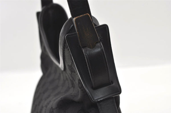 Authentic GUCCI Vintage Shoulder Hand Bag GG Canvas Leather 107752 Black 2437I