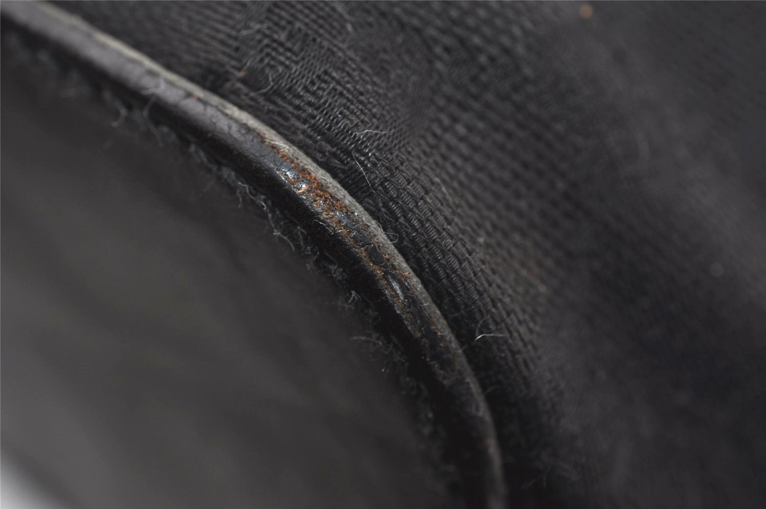 Authentic GUCCI Vintage Shoulder Hand Bag GG Canvas Leather 107752 Black 2437I