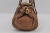 Authentic Chloe Vintage Paddington Leather Shoulder Hand Bag Brown 2439I