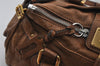 Authentic Chloe Vintage Paddington Leather Shoulder Hand Bag Brown 2439I