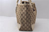 Authentic GUCCI Sherry Line Princy Ribbon Tote Bag GG Canvas 163805 Brown 2442D