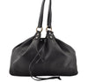 Authentic YVES SAINT LAURENT Sac Double Tote Bag Leather 168483 Black 2442I