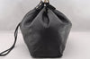 Authentic YVES SAINT LAURENT Sac Double Tote Bag Leather 168483 Black 2442I