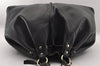 Authentic YVES SAINT LAURENT Sac Double Tote Bag Leather 168483 Black 2442I