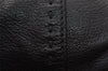 Authentic YVES SAINT LAURENT Sac Double Tote Bag Leather 168483 Black 2442I