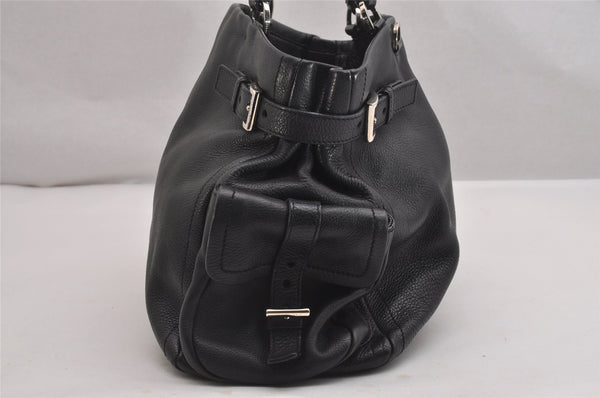 Authentic PRADA Vintage Leather Nappa Shoulder Hand Bag Black 2443I