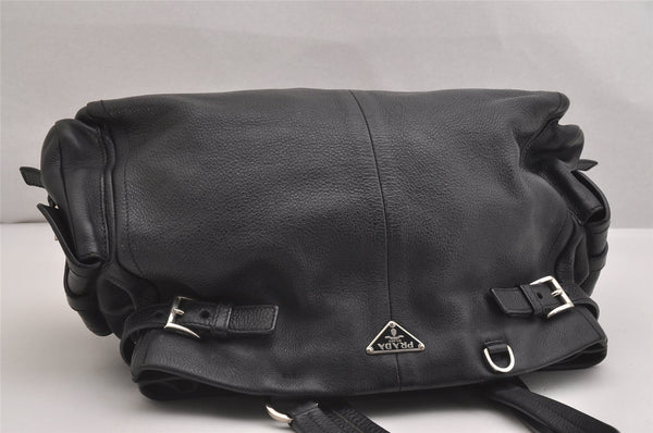 Authentic PRADA Vintage Leather Nappa Shoulder Hand Bag Black 2443I
