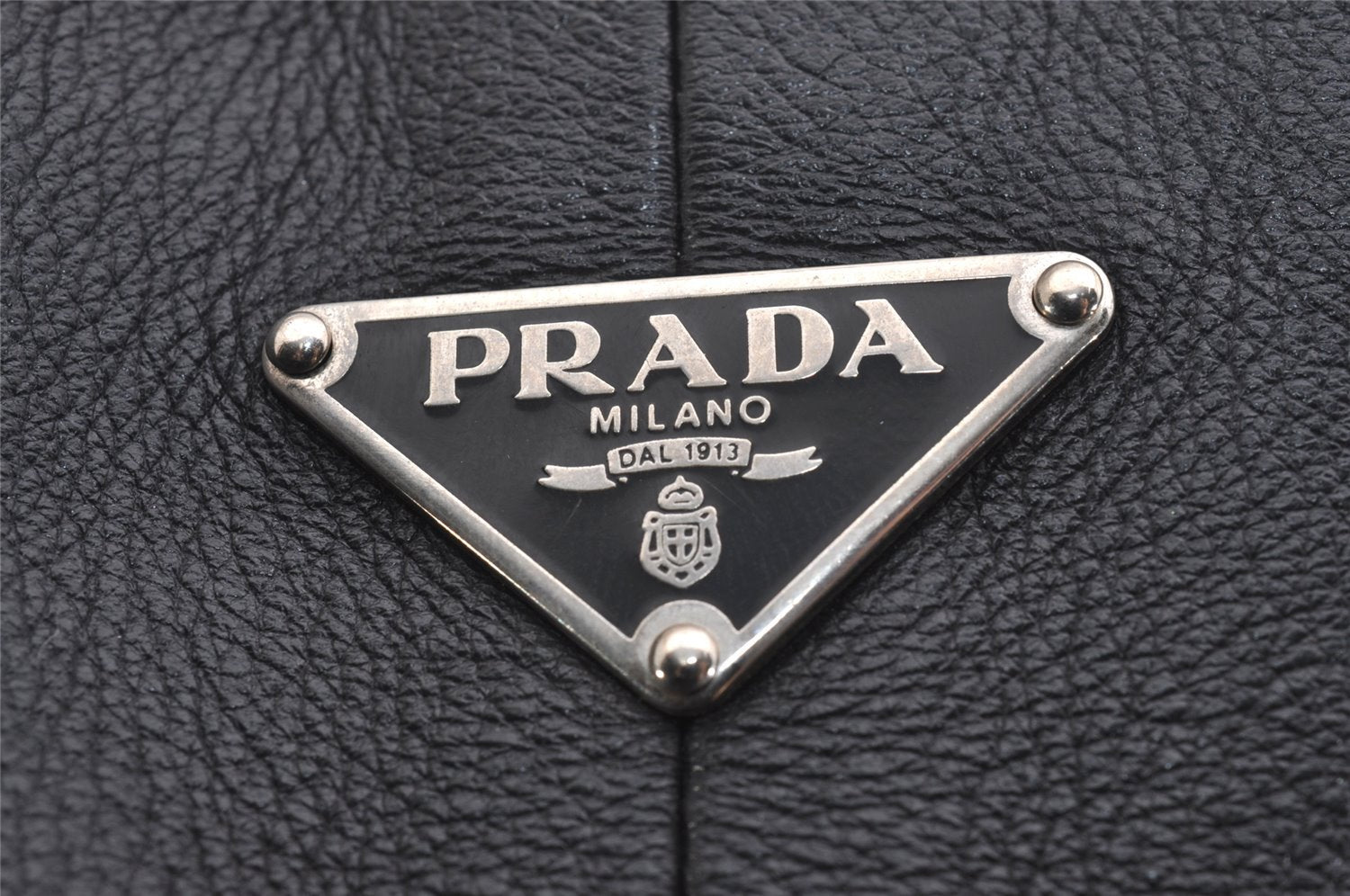 Authentic PRADA Vintage Leather Nappa Shoulder Hand Bag Black 2443I