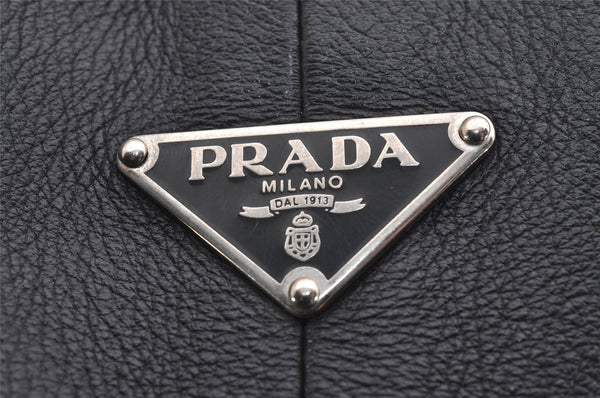 Authentic PRADA Vintage Leather Nappa Shoulder Hand Bag Black 2443I