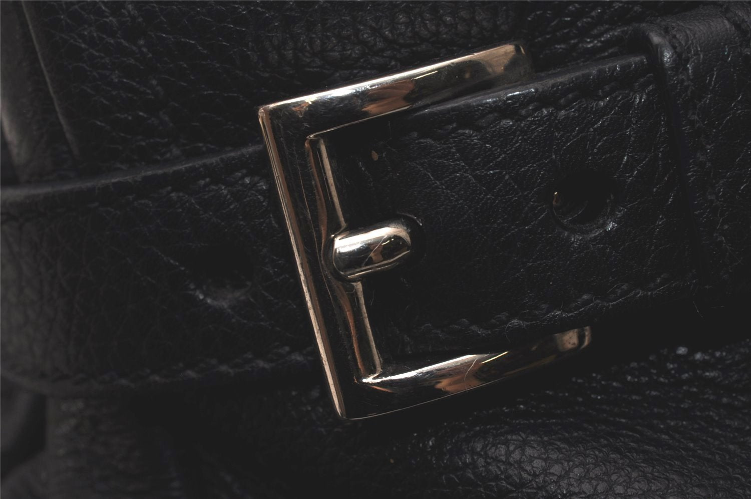 Authentic PRADA Vintage Leather Nappa Shoulder Hand Bag Black 2443I