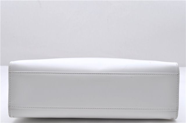 Authentic GUCCI Vintage Hand Bag Purse Leather White 2445D