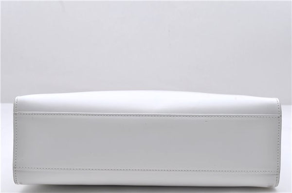 Authentic GUCCI Vintage Hand Bag Purse Leather White 2445D