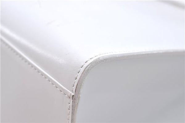 Authentic GUCCI Vintage Hand Bag Purse Leather White 2445D
