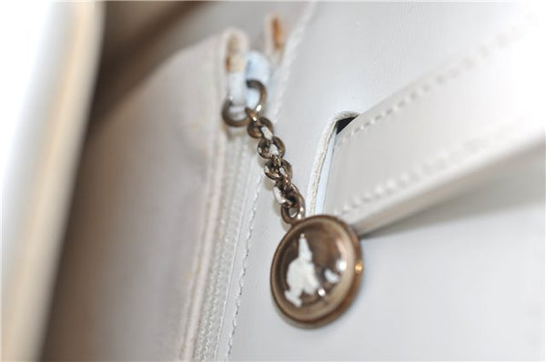 Authentic GUCCI Vintage Hand Bag Purse Leather White 2445D