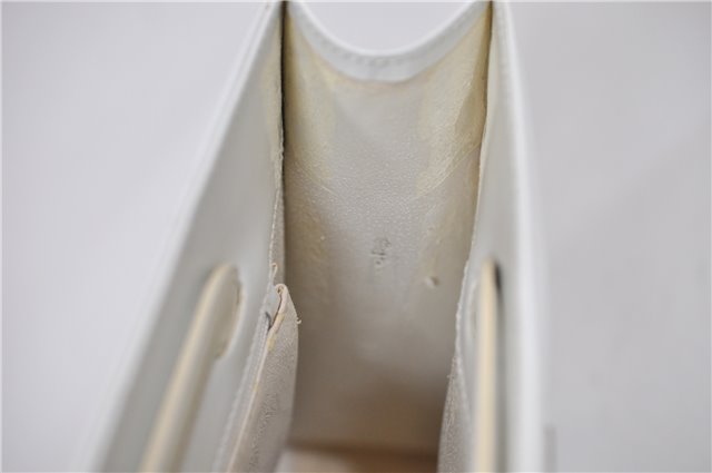 Authentic GUCCI Vintage Hand Bag Purse Leather White 2445D