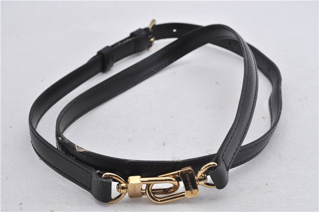 Authentic Louis Vuitton Leather Shoulder Strap Black 40.6-47.6