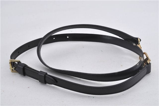 Authentic Louis Vuitton Leather Shoulder Strap Black 40.6-47.6
