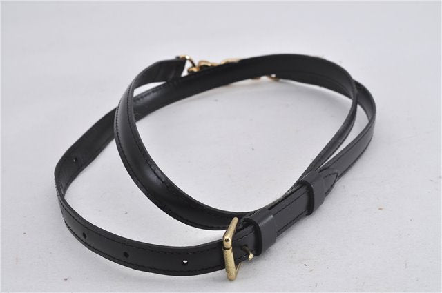 Authentic Louis Vuitton Leather Shoulder Strap Black 40.6-47.6