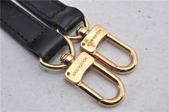 Authentic Louis Vuitton Leather Shoulder Strap Black 40.6-47.6