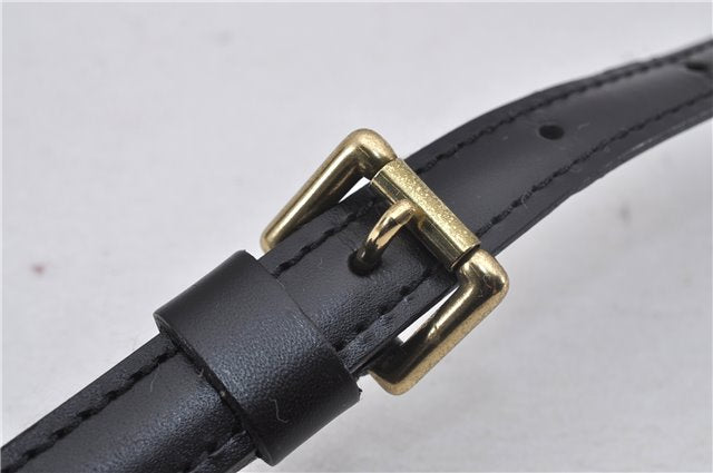 Authentic Louis Vuitton Leather Shoulder Strap Black 40.6-47.6