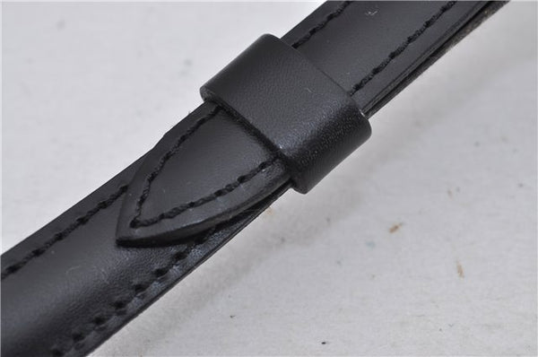 Authentic Louis Vuitton Leather Shoulder Strap Black 40.6-47.6" LV 2445F