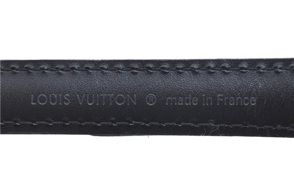 Authentic Louis Vuitton Leather Shoulder Strap Black 40.6-47.6" LV 2445F
