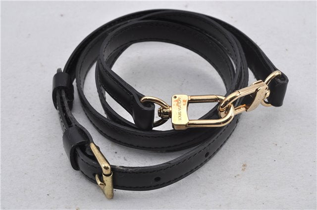 Authentic Louis Vuitton Leather Shoulder Strap Black 40.6-47.6