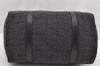 Authentic CELINE C Macadam Carriage Pattern Hand Bag Canvas Leather Black 2445I