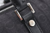 Authentic CELINE C Macadam Carriage Pattern Hand Bag Canvas Leather Black 2445I
