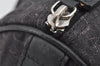 Authentic CELINE C Macadam Carriage Pattern Hand Bag Canvas Leather Black 2445I