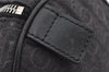 Authentic CELINE C Macadam Carriage Pattern Hand Bag Canvas Leather Black 2445I