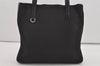 Authentic PRADA Nylon Tessuto Leather Shoulder Tote Bag Purse Black 2447I