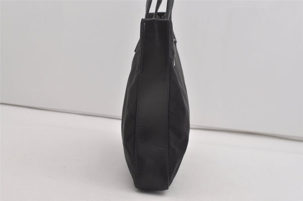 Authentic PRADA Nylon Tessuto Leather Shoulder Tote Bag Purse Black 2447I