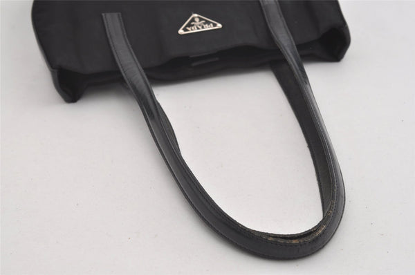Authentic PRADA Nylon Tessuto Leather Shoulder Tote Bag Purse Black 2447I