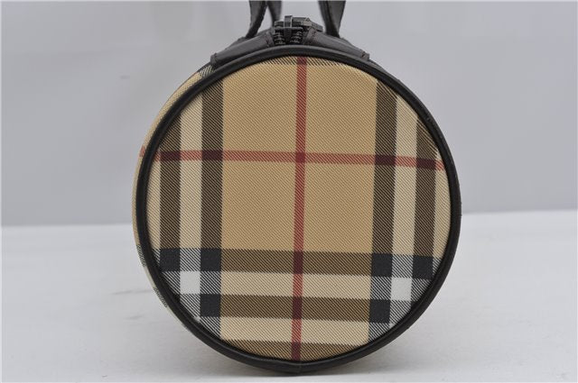 Authentic BURBERRY Vintage Nova Check PVC Shoulder Hand Bag Brown Beige 2448F