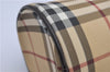 Authentic BURBERRY Vintage Nova Check PVC Shoulder Hand Bag Brown Beige 2448F