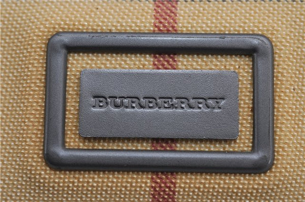 Authentic BURBERRY Vintage Nova Check PVC Shoulder Hand Bag Brown Beige 2448F
