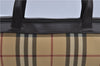 Authentic BURBERRY Vintage Nova Check PVC Shoulder Hand Bag Brown Beige 2448F