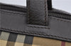 Authentic BURBERRY Vintage Nova Check PVC Shoulder Hand Bag Brown Beige 2448F