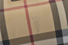 Authentic BURBERRY Vintage Nova Check PVC Shoulder Hand Bag Brown Beige 2448F