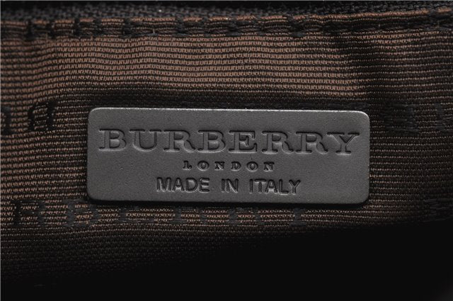 Authentic BURBERRY Vintage Nova Check PVC Shoulder Hand Bag Brown Beige 2448F