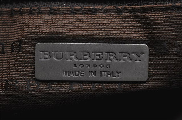 Authentic BURBERRY Vintage Nova Check PVC Shoulder Hand Bag Brown Beige 2448F
