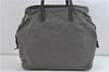 Authentic PRADA Nylon Leather Shoulder Tote Bag Green Khaki Gray 2449D