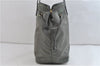 Authentic PRADA Nylon Leather Shoulder Tote Bag Green Khaki Gray 2449D