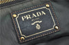 Authentic PRADA Nylon Leather Shoulder Tote Bag Green Khaki Gray 2449D