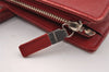 Authentic BURBERRY Vintage Leather Briefcase Business Hand Bag Red 2449I