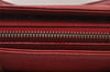 Authentic BURBERRY Vintage Leather Briefcase Business Hand Bag Red 2449I