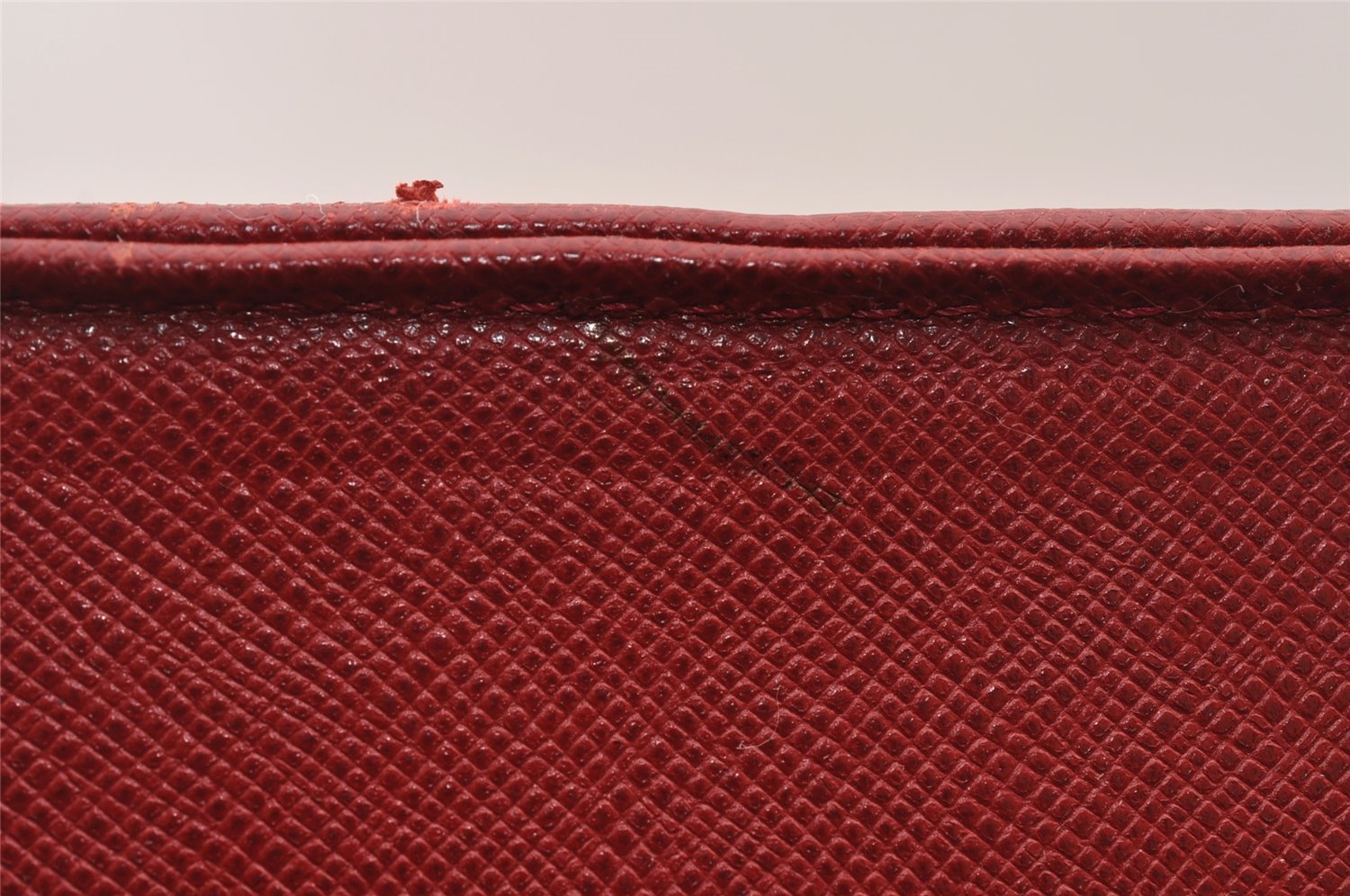 Authentic BURBERRY Vintage Leather Briefcase Business Hand Bag Red 2449I
