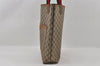 Authentic GUCCI Web Sherry Line Shoulder Tote Bag GG PVC Leather Brown 2452I