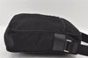 Authentic PRADA Nylon Tessuto Saffiano Leather Shoulder Cross Bag Black 2453I